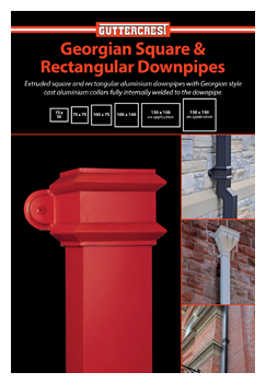 guttercrest aluminium georgian square and rectangular downpipes technical catalogue