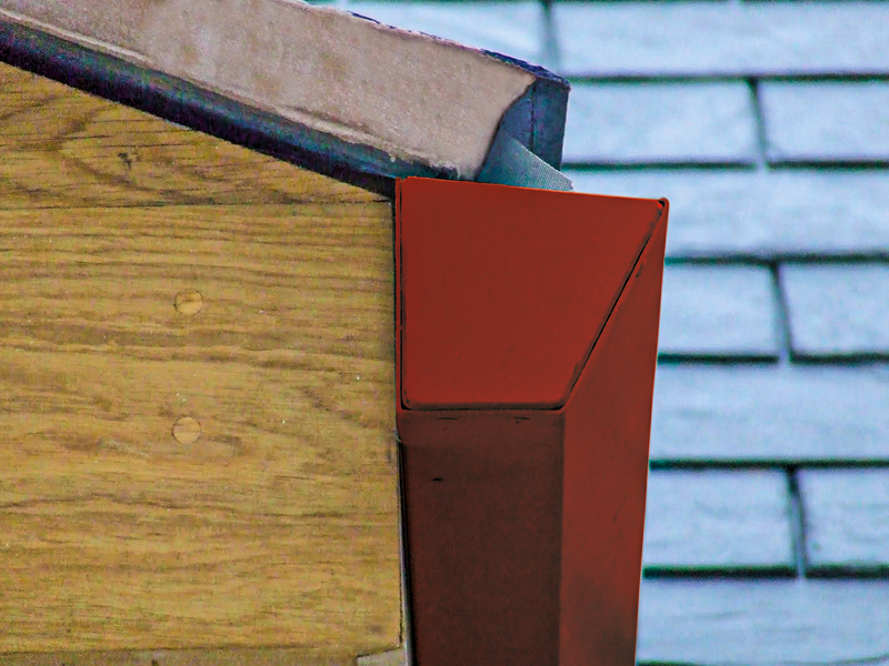 guttercrest aluminium raked box gutter red