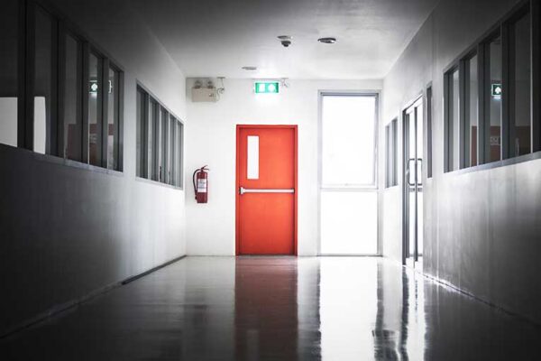 fire door down corridor